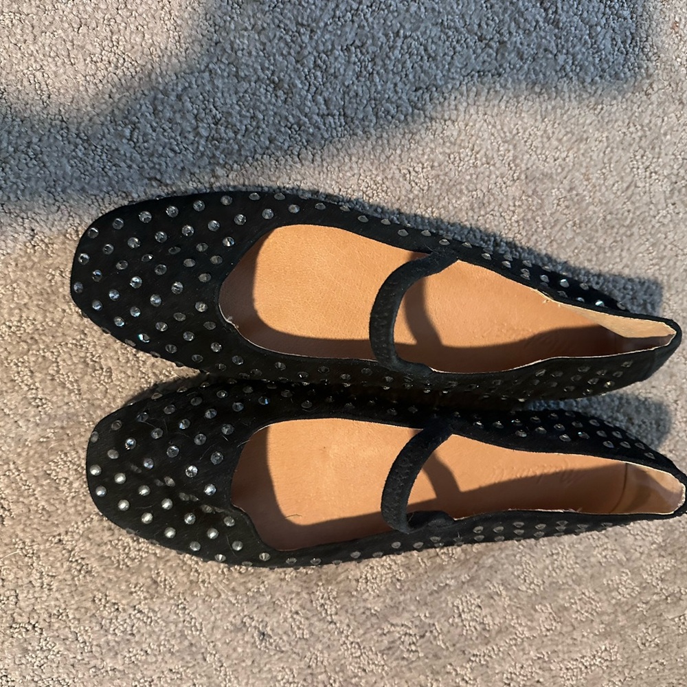 Madewell Black Studded Flats